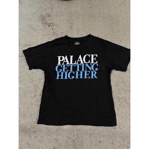 Palace Skateboards Shirt Mens MEDIUM Black crew neck cotton Size L - Picture 2 of 7